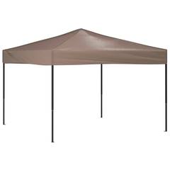 Faltbares Partyzelt Mawa L292xH245cm Stoff Taupe