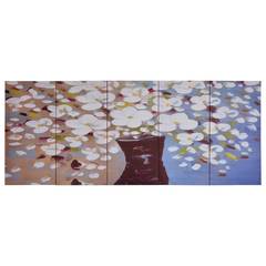 Polyptych canvas Alles 150x60cm Bloemen in een vaas Veelkleurig