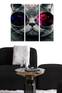 Cuadro decorativo tríptico Fabulosus gato humorístico con gafas polarizadas MDF Multicolor 