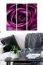 Trittico Fabulosus L70xH50cm Motivo Cuore di rose Sfumature di viola