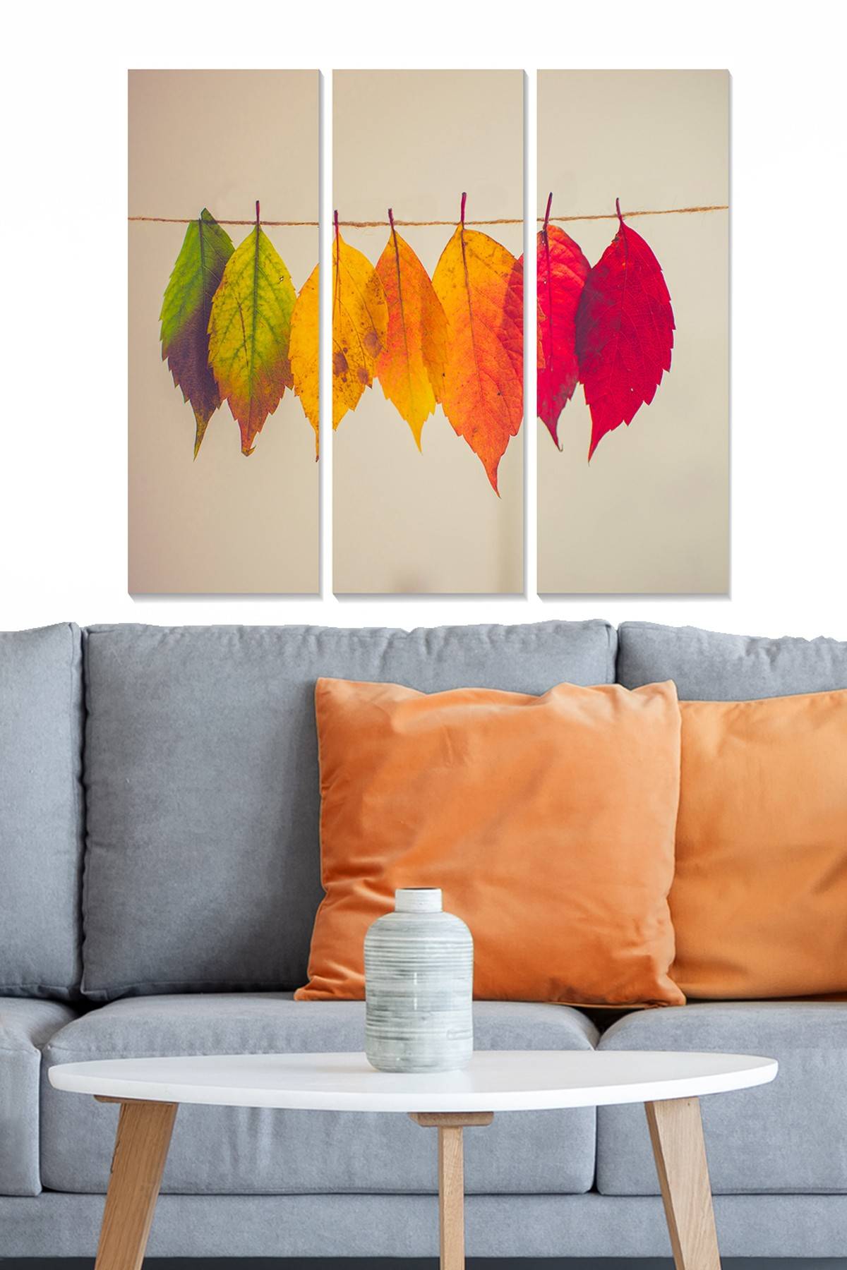 Triptychon Fabulosus B70xH50cm Motiv Herbstblätter