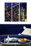Triptychon Fabulosus B70xH50cm Motiv New York by night, aus der Vogelperspektive