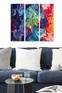 Triptychon Fabulosus B70xH50cm Motiv Malerei abstrakte Formen Mehrfarbig