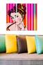 Drieluik decoratief schilderij Fabulosus pop-art vrouw krullend haar MDF Multicolour 