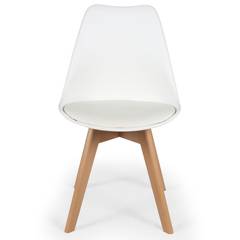 Set di 4 sedie scandinave Conor Simili (PU) Bianco
