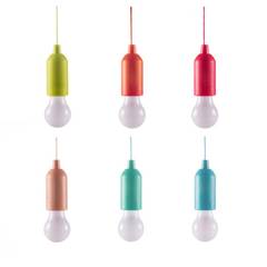 Tragbare LED-Glühbirne mit Schnur Dario H16,5cm Mehrfarbig