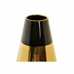 Design Vase Polisar D19xH35cm Porzellan Konische Form Schwarz und Gold