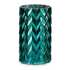 Vase Sparaxis H19,5cm Türkisfarbenes Glas