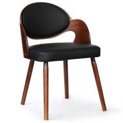 Set di 2 sedie scandinave Estel in legno nocciola e nero