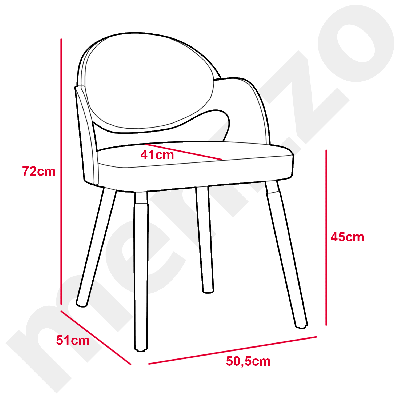 Set di 2 sedie scandinave Estel in legno nocciola e tessuto